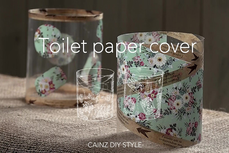 マステとクリアファイルで作るトイレットペーパーカバーDIY 【カインズDIY】