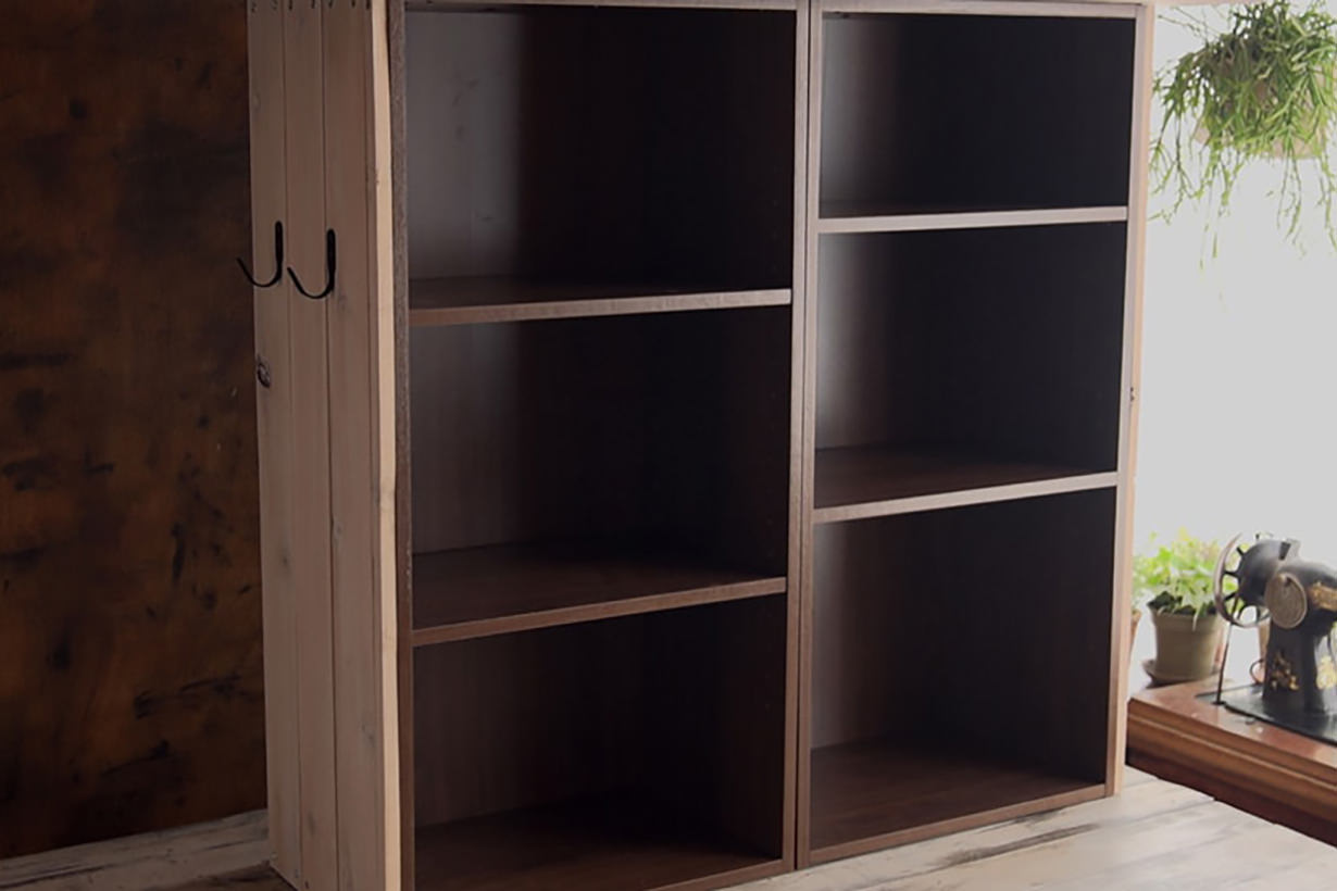 収納棚で作るアンティーク風のキッチンカウンターDIY 【カインズDIY