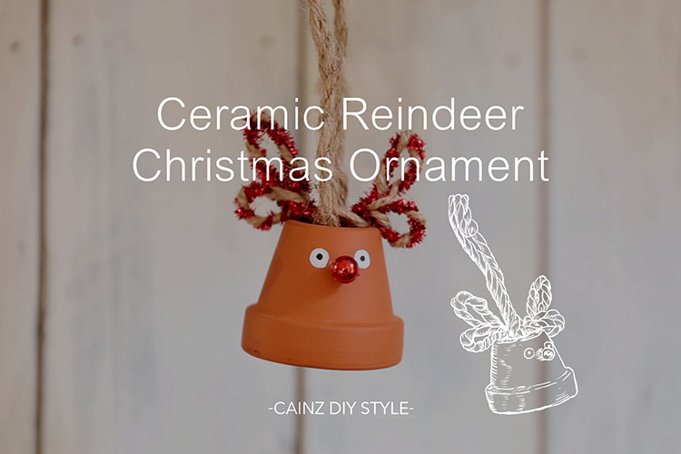 素焼き鉢で作るトナカイのミニオーナメントDIY 【カインズDIY】