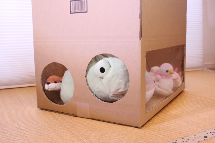 ぬいぐるみの整理術 子どもが片付けたくなる 段ボール水族館 の作り方 となりのカインズさん
