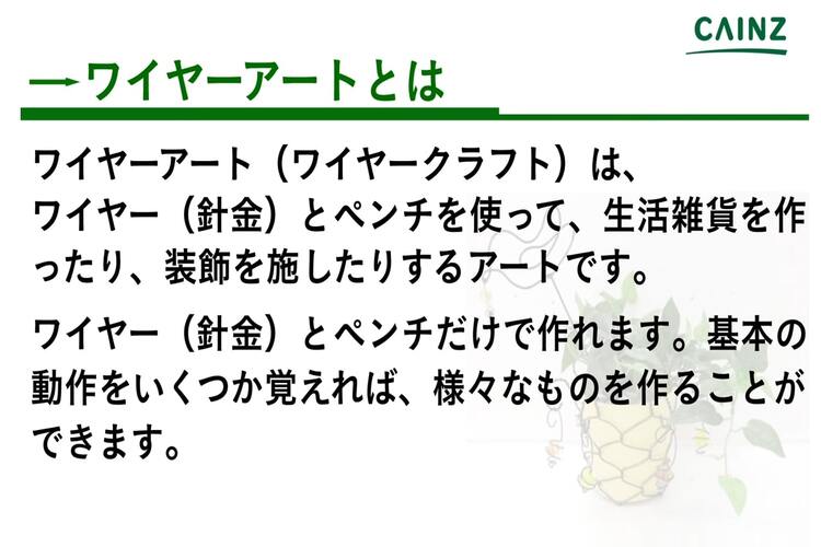 ワイヤーアート チキンバスケット編みのやり方とは 必要な道具や正しい手順を解説 となりのカインズさん