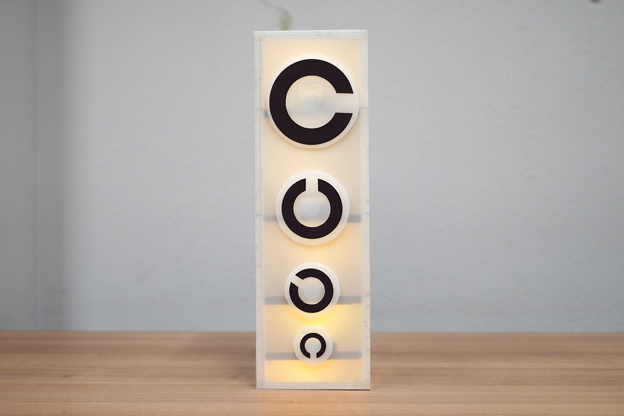 完成した視力検査表