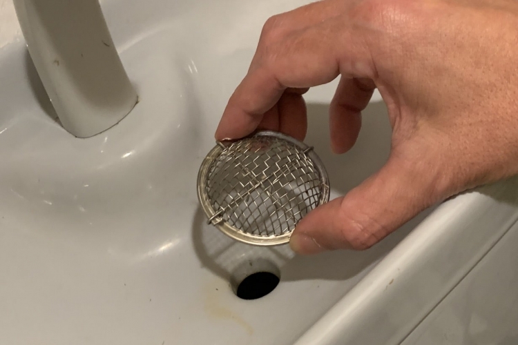 排水口ネットを設置