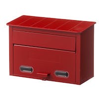 スチールポスト 屋根型 レッド