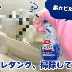 【トイレ掃除】2年以上放置のトイレタンクが黒カビだらけでヤバかった……！