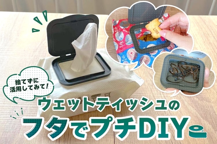「ウェットティッシュ」のフタ捨てないで。実はスマホケースやゴミ箱、小物入れにも変身する神DIYグッズだった