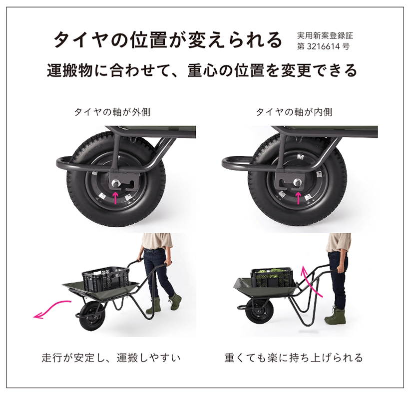 浅型タイプ運搬一輪車　あれば便利 農家のばあちゃんの「一輪車問題」を解決したら、有名デザイナーから