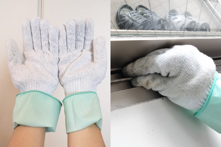 軍手をぞうきんにすると掃除が捗る。リビング、窓、水回りも超キレイにする掃除術