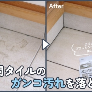 玄関掃除を楽にするコツ。タイルの黒ずみ・汚れを簡単に落とす方法