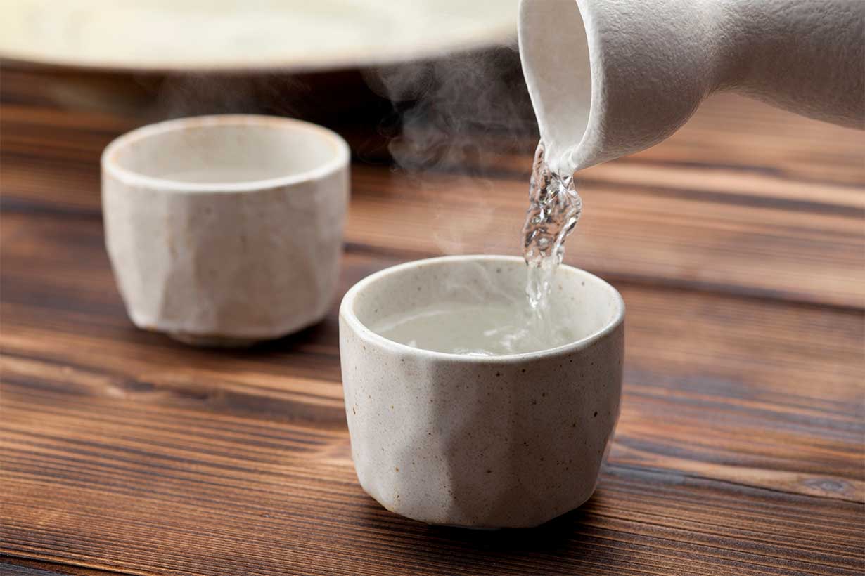 お燗した日本酒