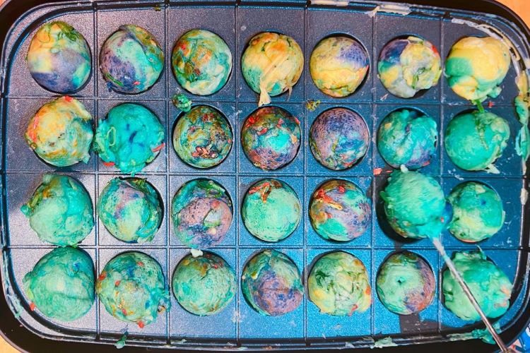 青いたこやきでお祭りしてみた