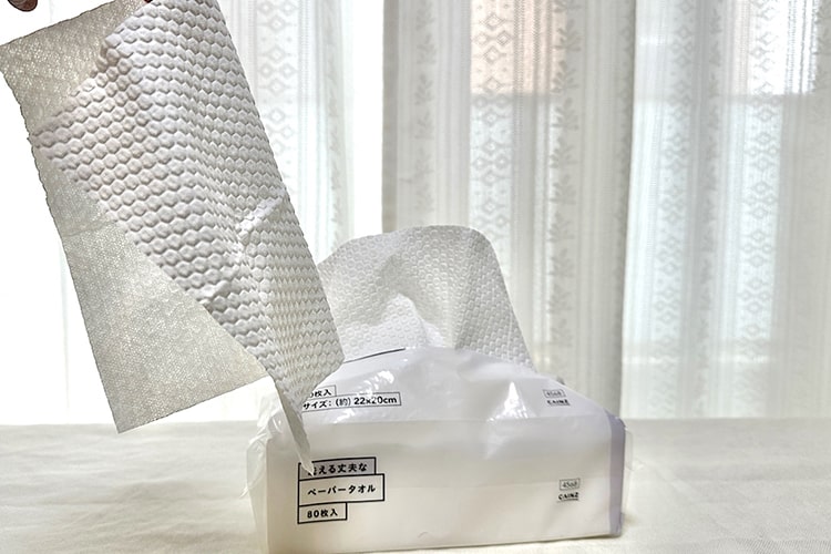 これが紙!? 手ふきや掃除に使っても全然へたれないカインズの『洗える丈夫なペーパータオル』