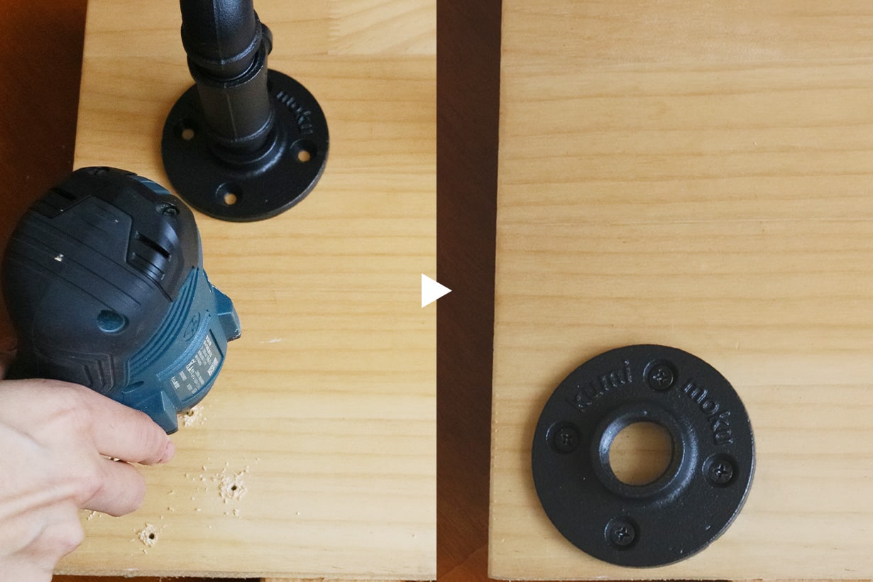 アイアン風パーツでパイプ棚をDIY コツをつかんで自由にアレンジ