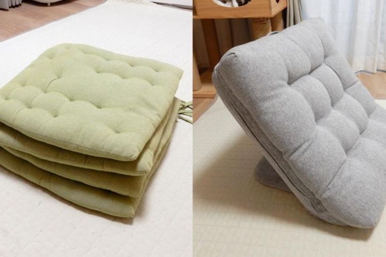 我が家愛用の『イスのクッションを重ねたやつ』VS カインズの『持ち手付カバー洗える背もたれイス FLepoco』