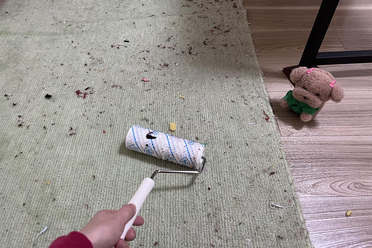 ひたすら掃除するのみ！　犬はずっと無言