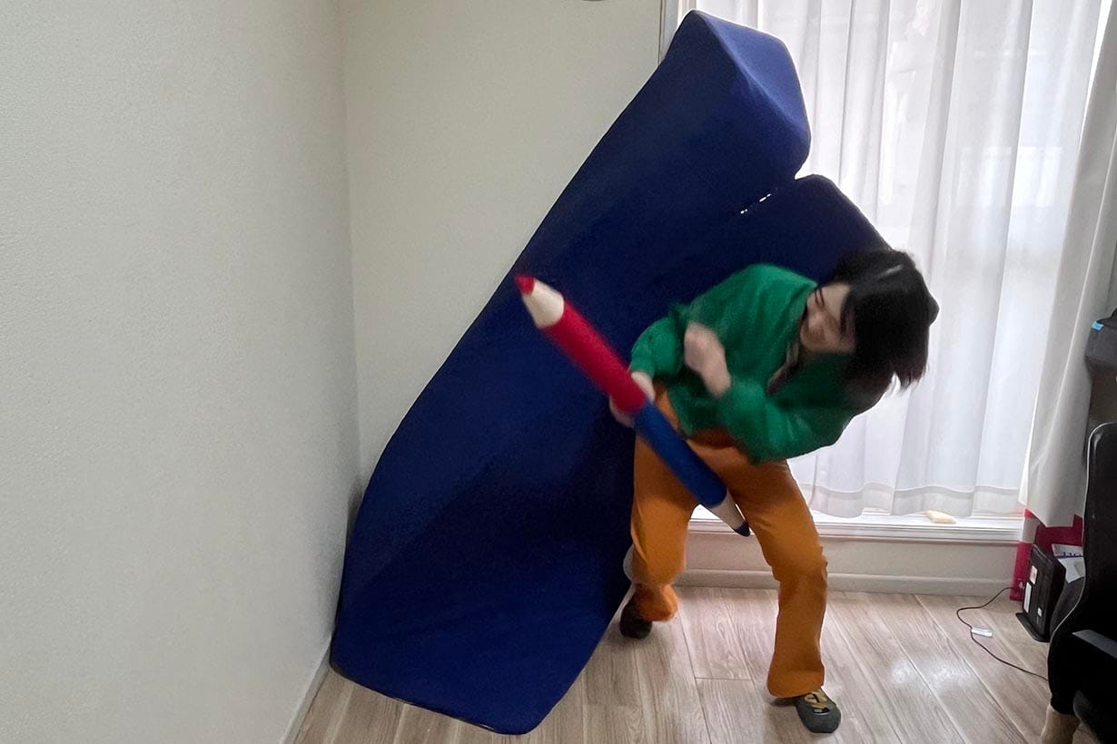 筆箱に襲われる瞬間