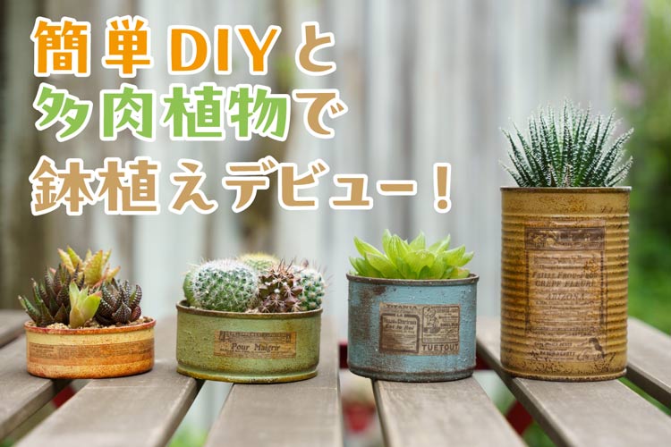 リメイク缶でつくる鉢植え。手作りの緑でデスクを彩ろう！
