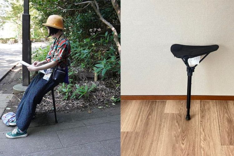 立ちチェアを使って公園スケッチ巡り
